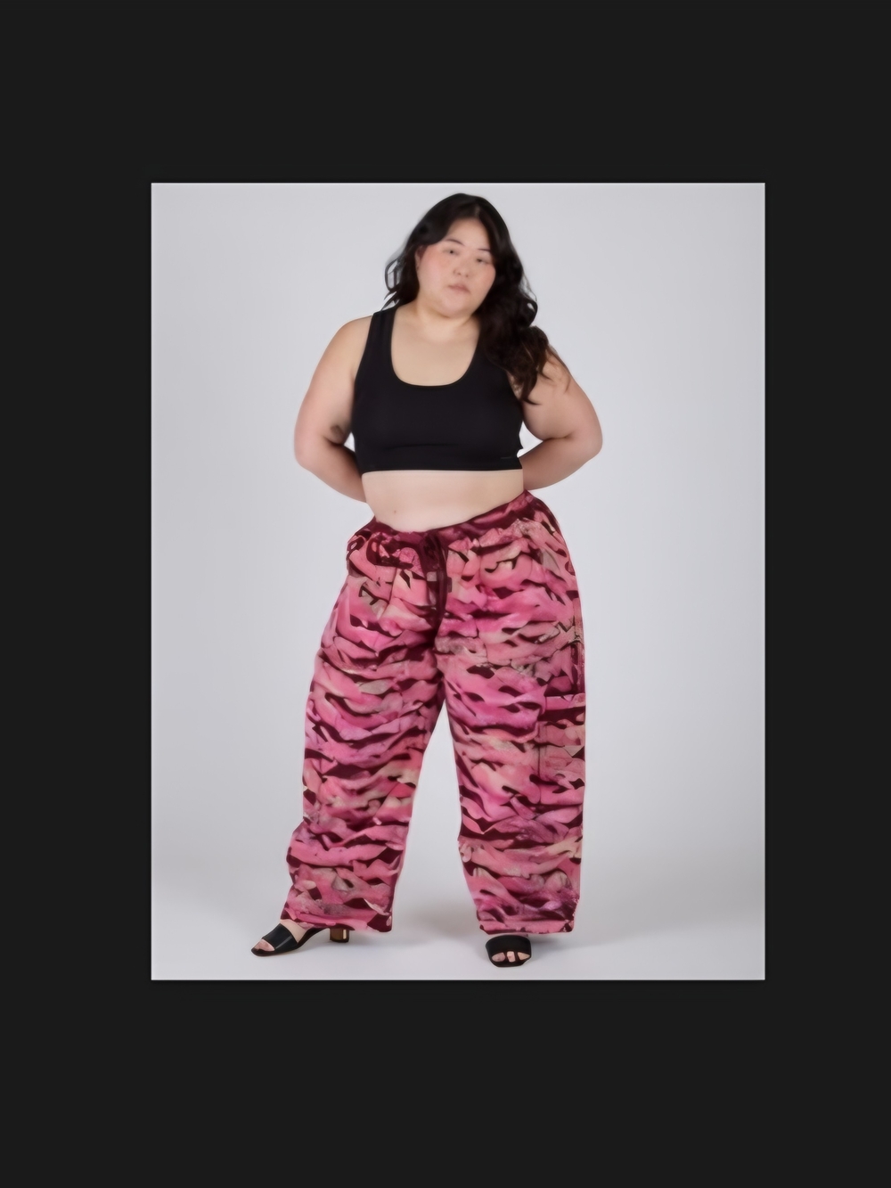 Big Bud Press Xl Camo Drop Pocket Cargo Pants In Red Wine